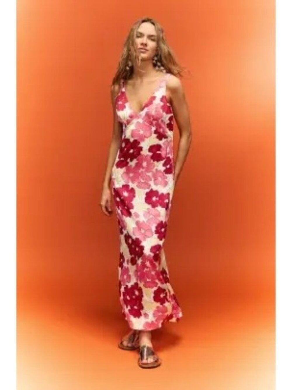 SS-38. PLAN C Multi Floral Slip Dress US 12